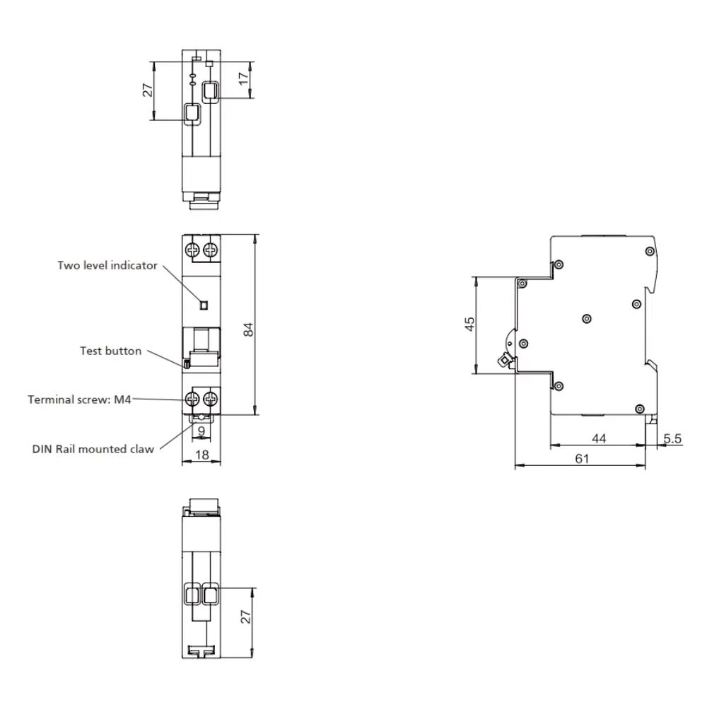Cầu dao đóng cắt tự động dòng Compact RCBO 6-32A Panasonic