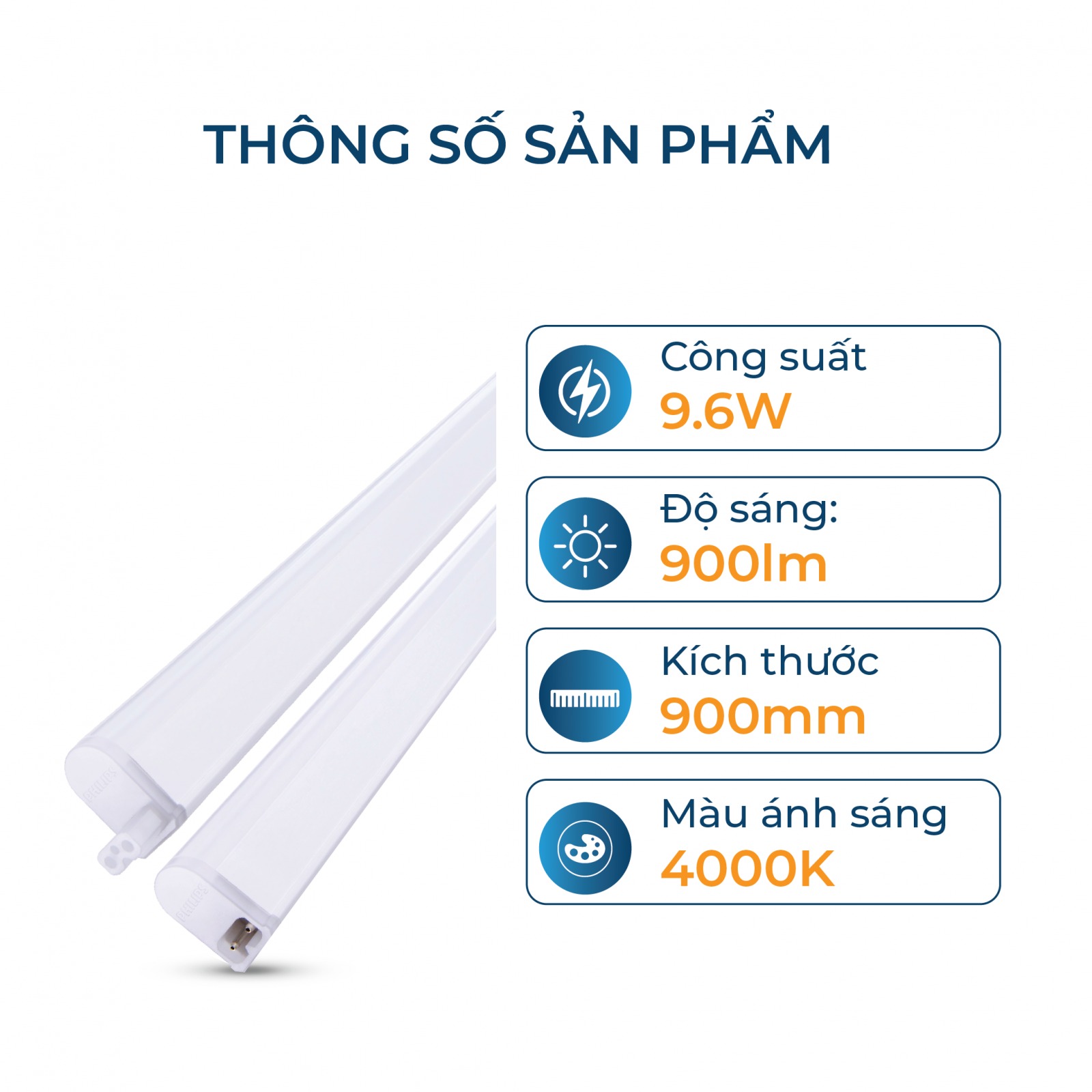 Bóng đèn LED Batten Philips T5 BN068C (không có dây nguồn đi kèm)