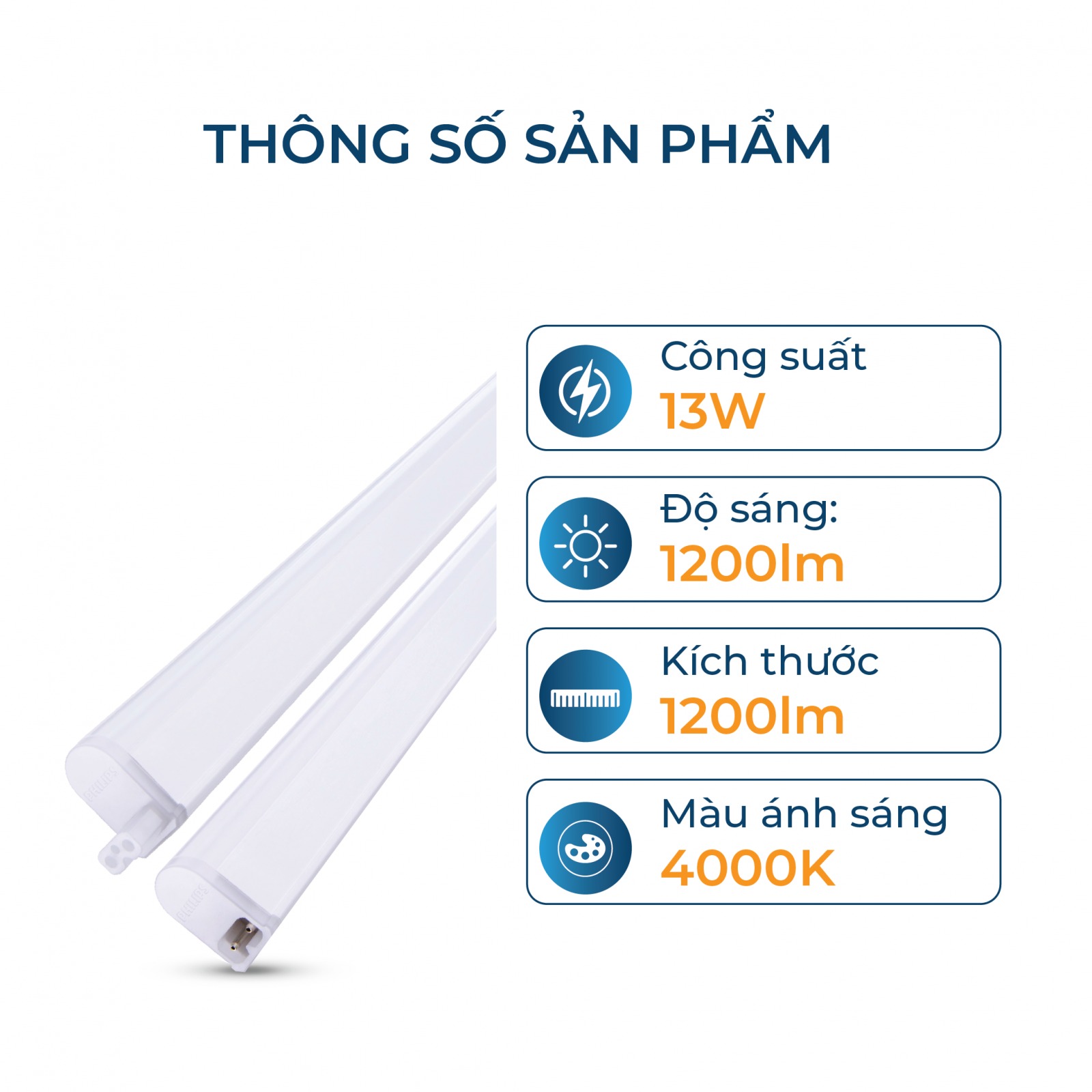 Bóng đèn LED Batten Philips T5 BN068C (không có dây nguồn đi kèm)