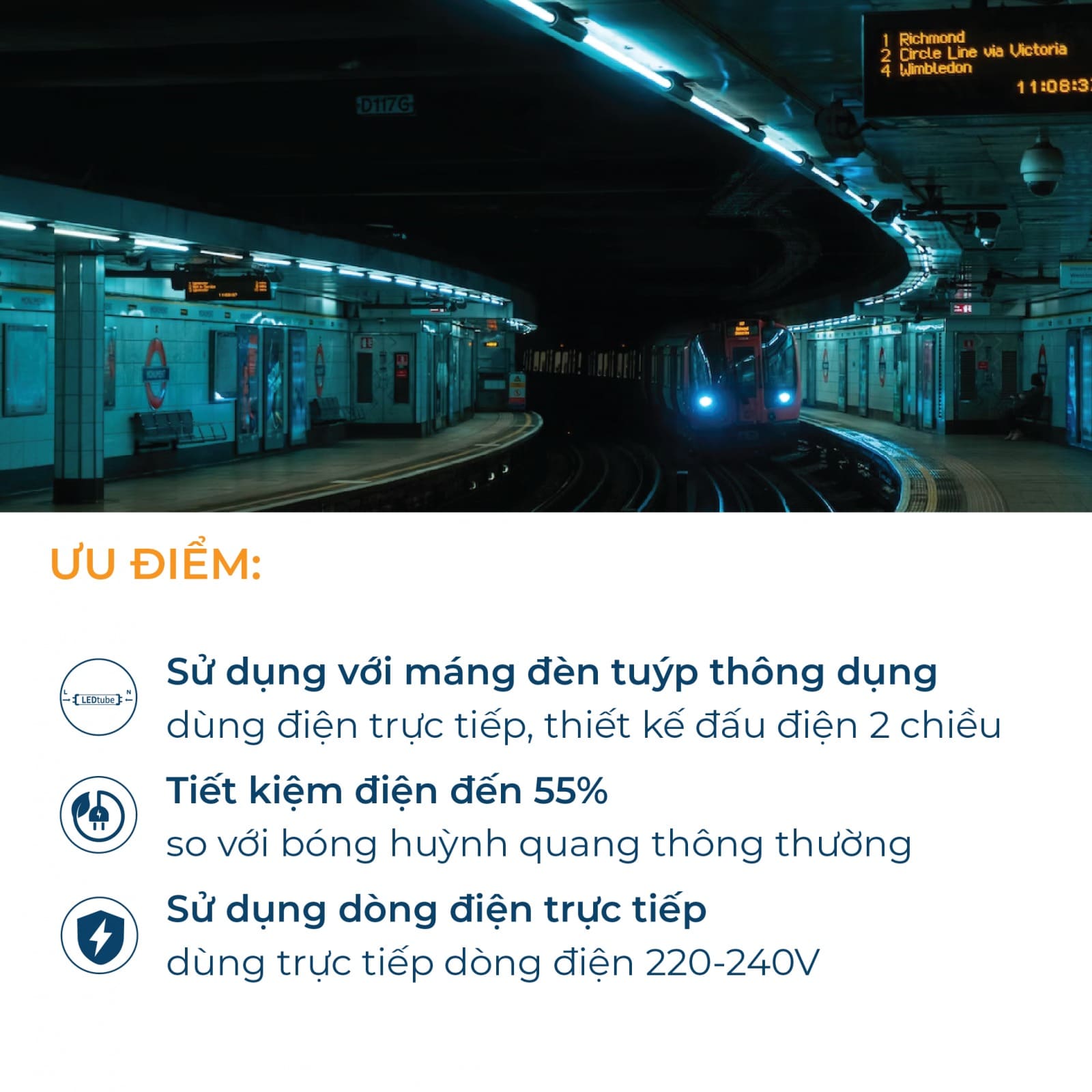 Bóng LED tuýp Philips DE HO T8 G13