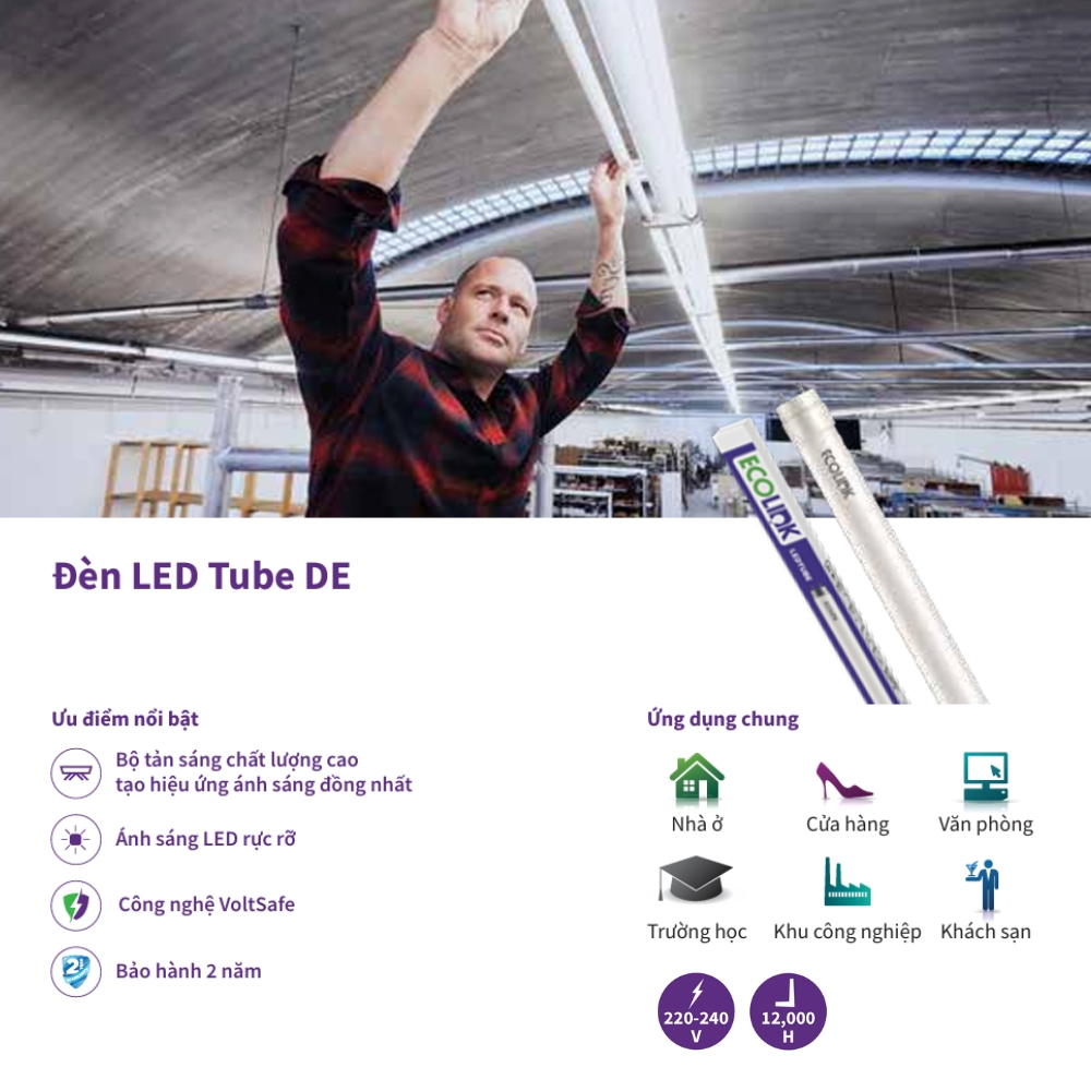 Đèn LED Tube DE Philips Ecolink T8 G13