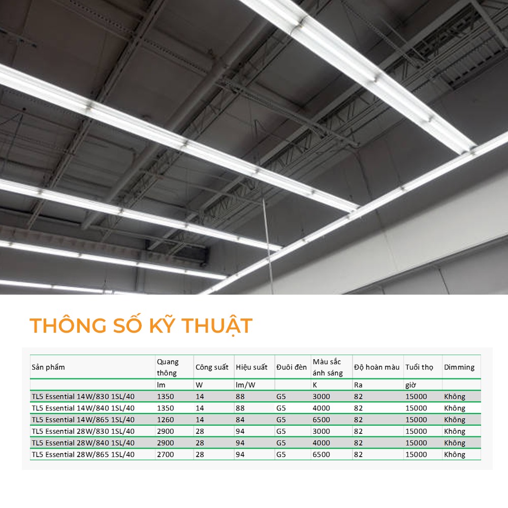 Bóng đèn tuýp huỳnh quang T5 Philips