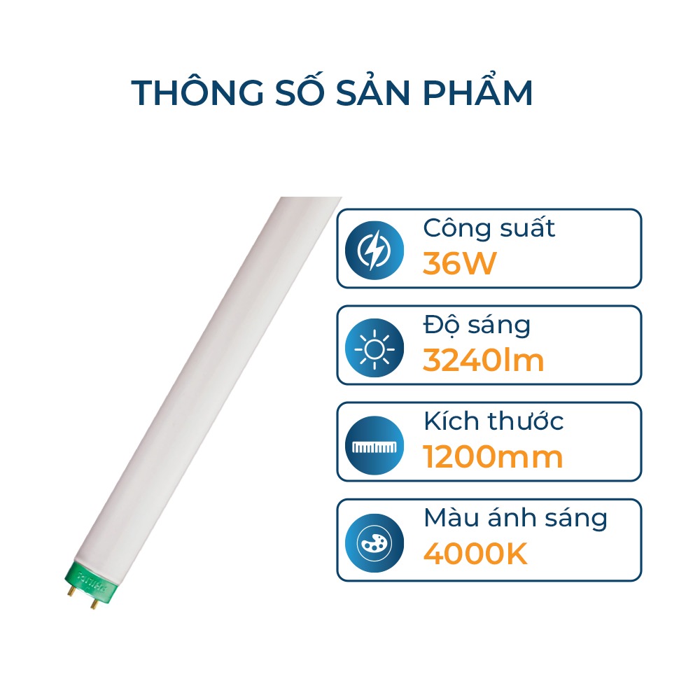 Bóng đèn tuýp huỳnh quang T8 Philips siêu sáng