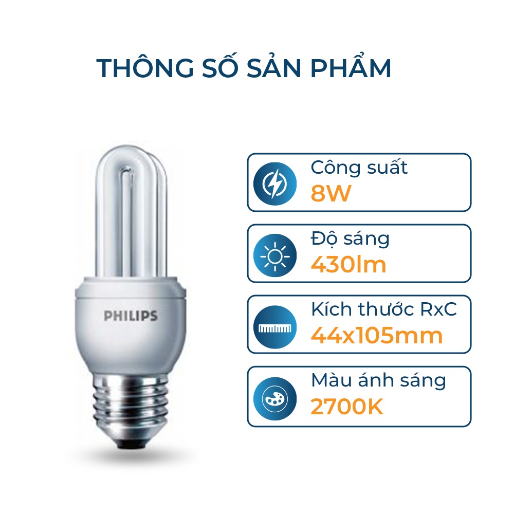 Bóng đèn huỳnh quang compact Philips Essential