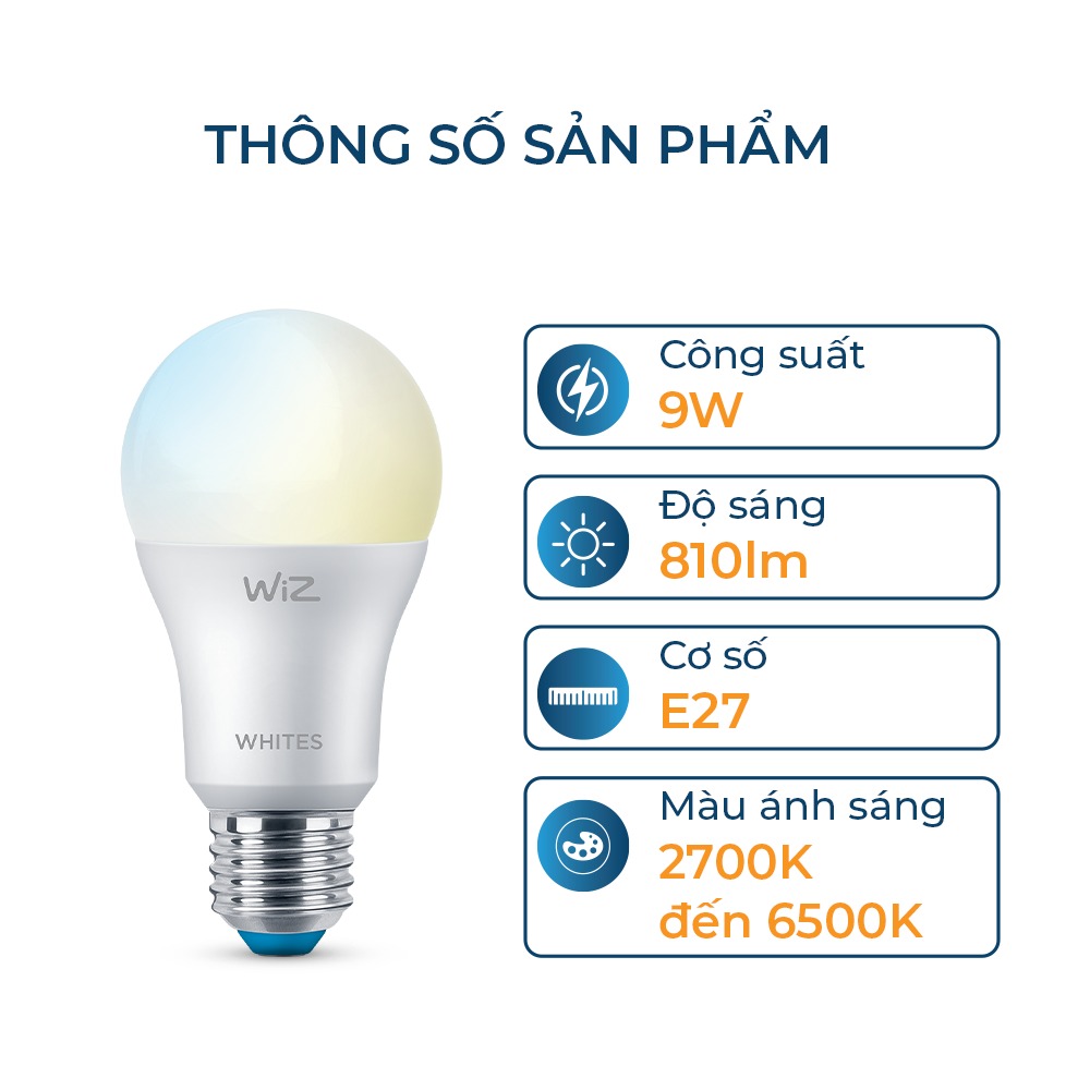 Bóng đèn LED Philips WiZ Tunable White Bulb 929002411417