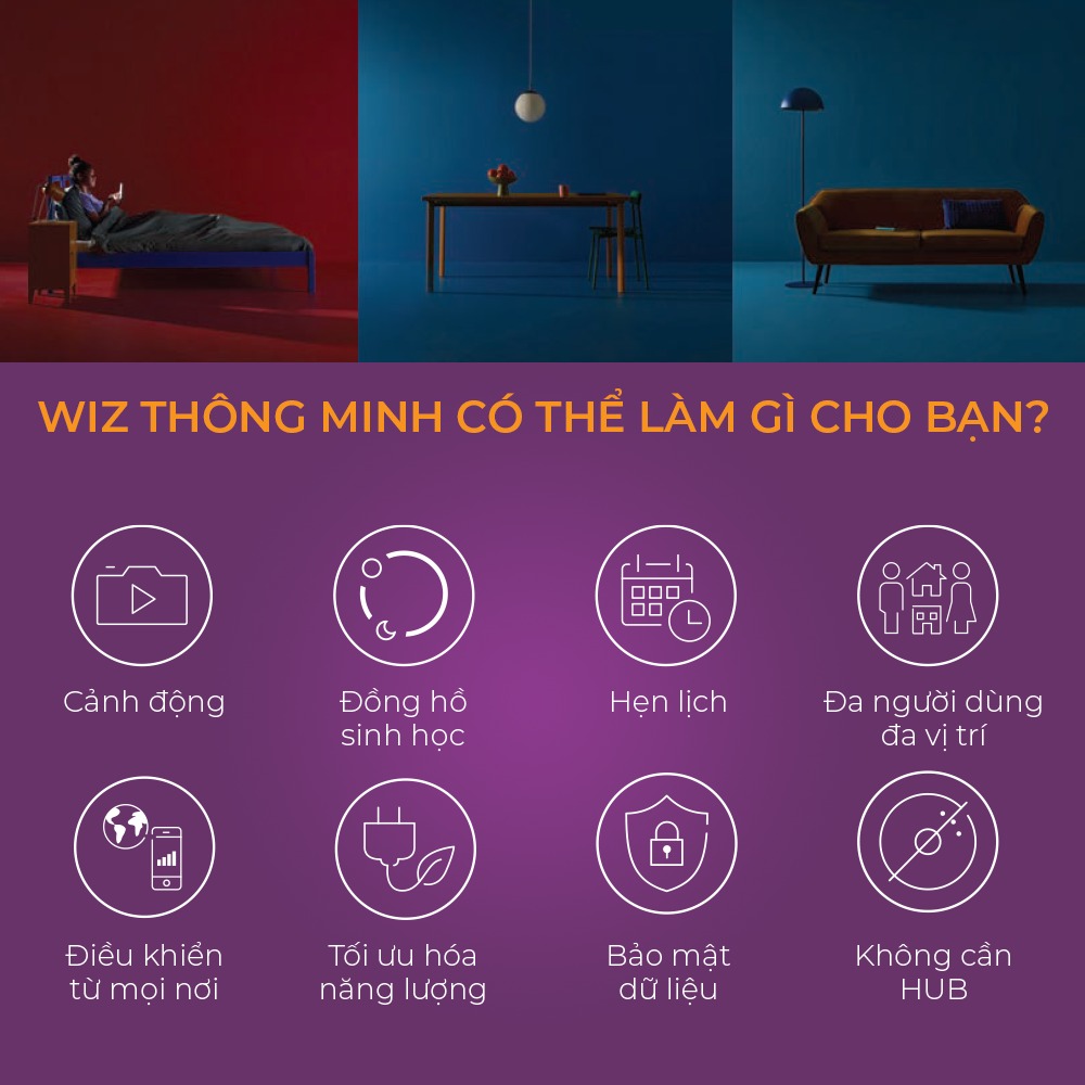 Bóng đèn LED Philips WiZ Tunable White + Color Bulb 929002411617