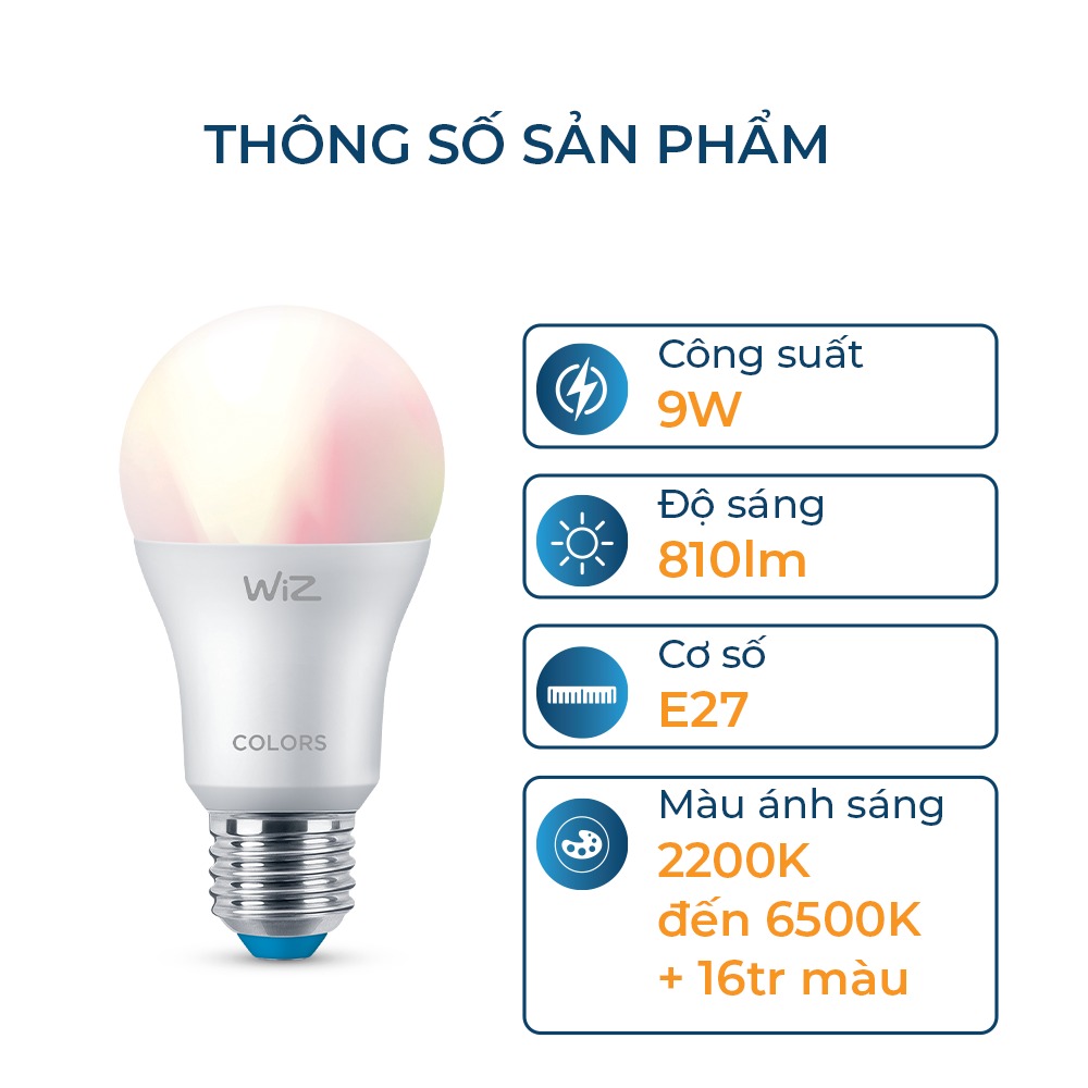 Bóng đèn LED Philips WiZ Tunable White + Color Bulb 929002411617