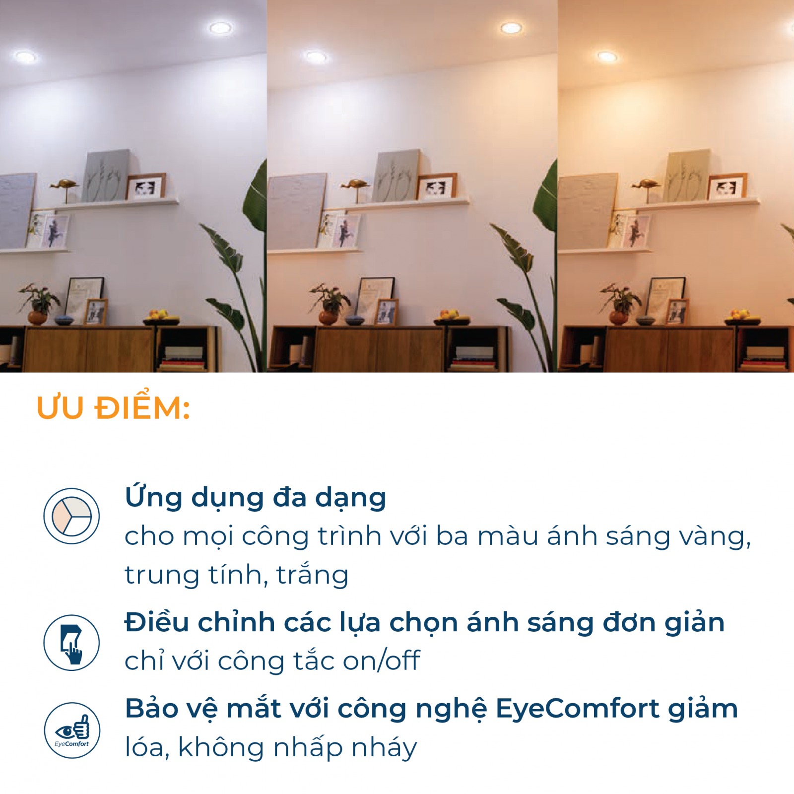 Đèn âm trần đổi màu Philips Meson SSW