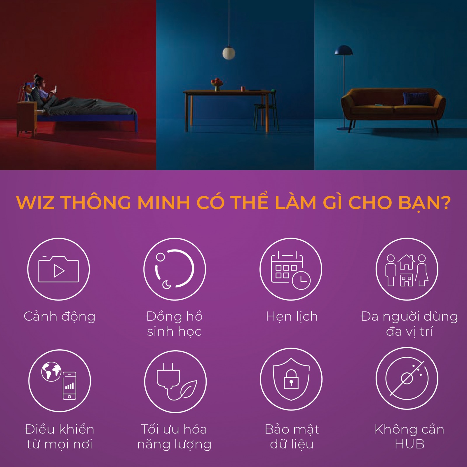 Bóng đèn LED âm trần Philips WiZ Tunable White Downlight