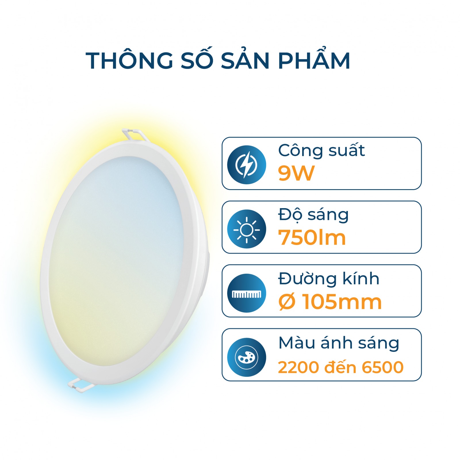 Bóng đèn LED âm trần Philips WiZ Tunable White Downlight