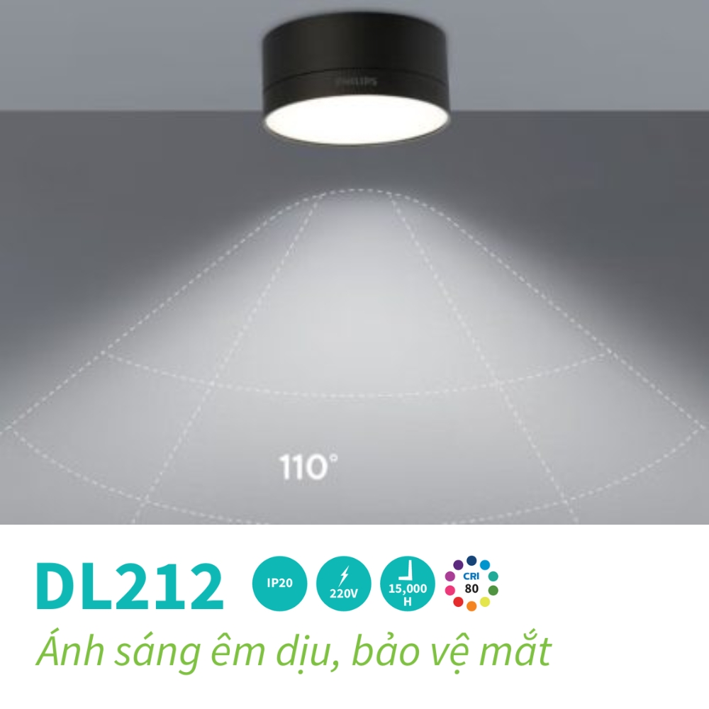 Bộ đèn LED ốp trần Philips DL212