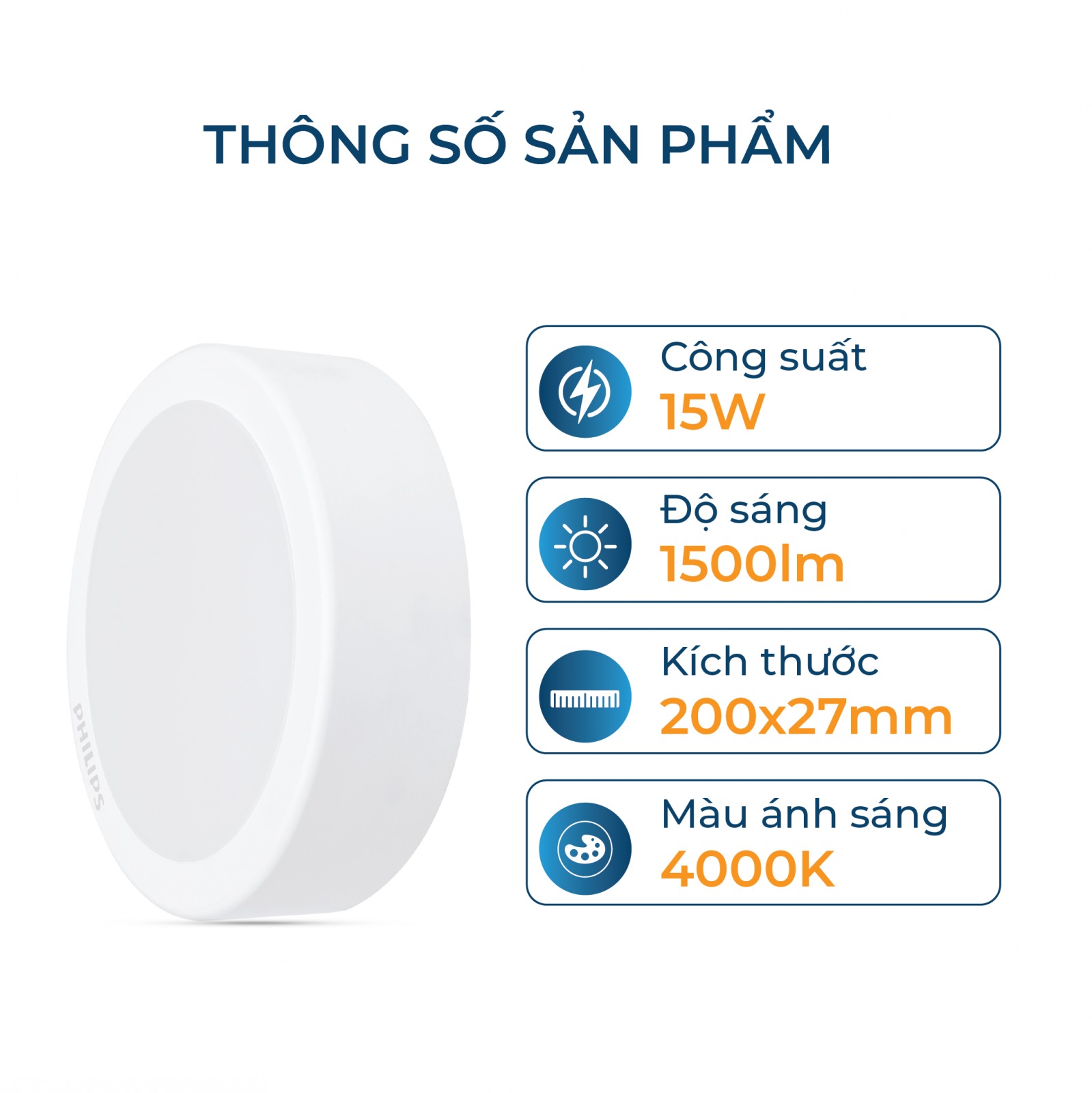 Bộ đèn LED tròn âm trần lắp nổi Philips DN027C G3