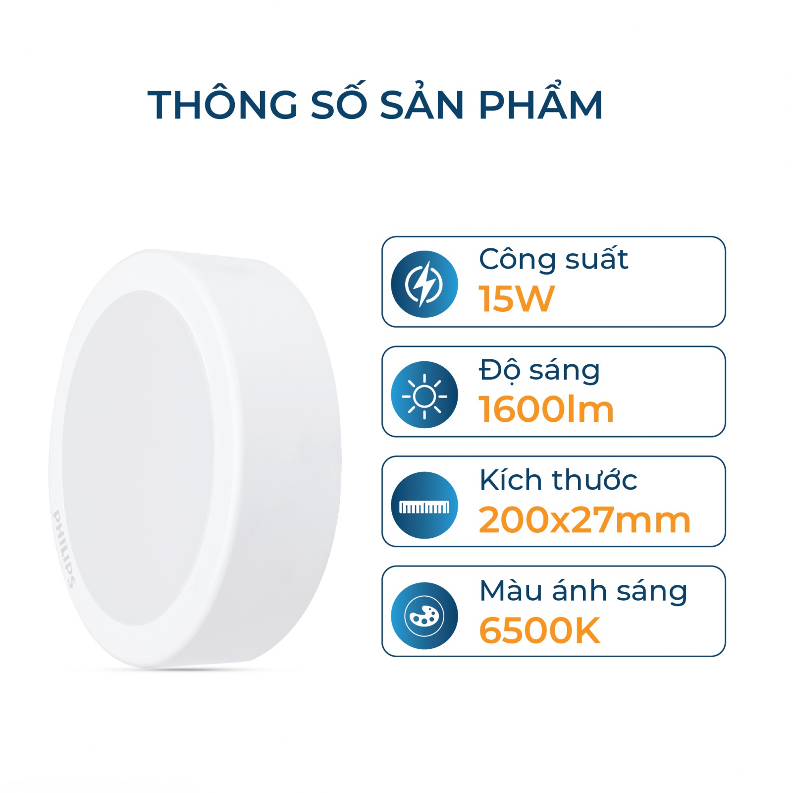 Bộ đèn LED tròn âm trần lắp nổi Philips DN027C G3
