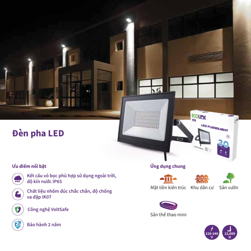 Đèn pha LED Ecolink Philips FL007 G2
