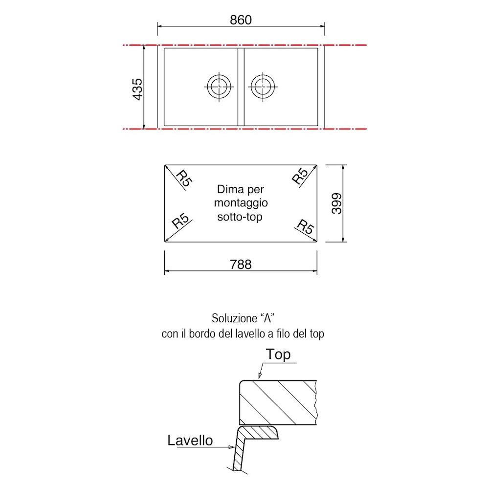 Chậu rửa đôi ELEGANCE PLADOS AM8620ST NANOSTONE N6 DEEP BLACK
