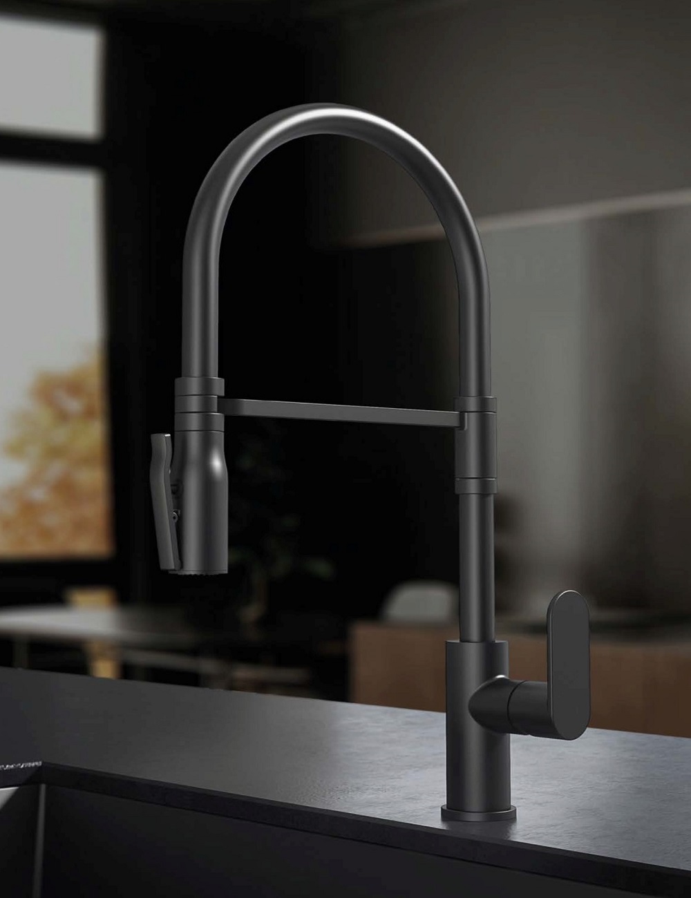 Vòi rửa PLADOS HEGO NANOSTONE N6 DEEP BLACK