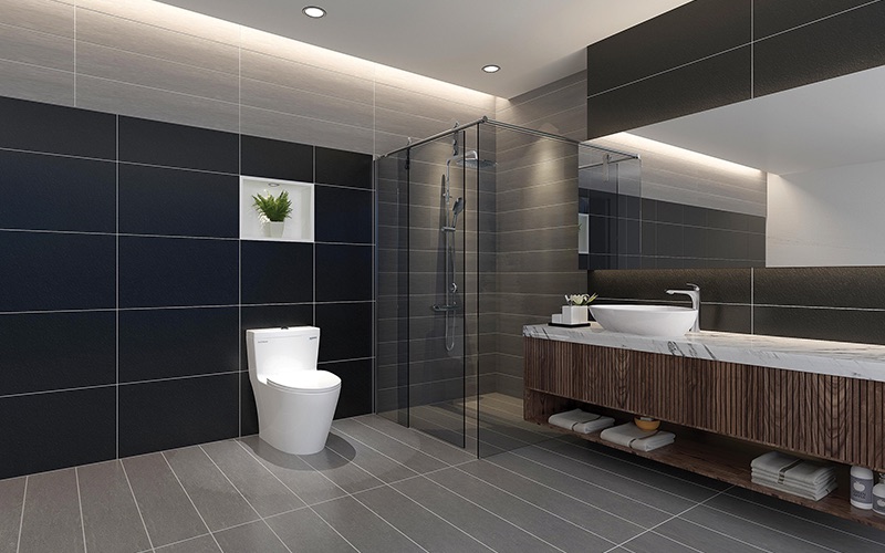 Bồn cầu 1 khối Viglacera Platinum P.11.320 nắp êm