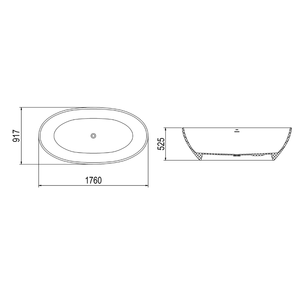 Bồn tắm đá đặt sàn Viglacera Platinum P458 (P.61.356)