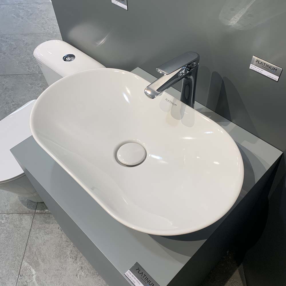 Chậu lavabo đặt bàn Viglacera Platinum P.21.450