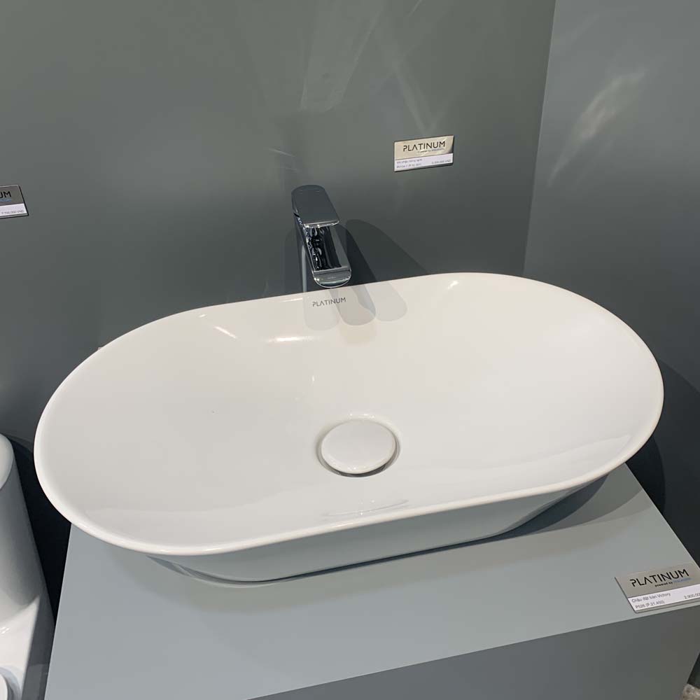 Chậu lavabo đặt bàn Viglacera Platinum P.21.450