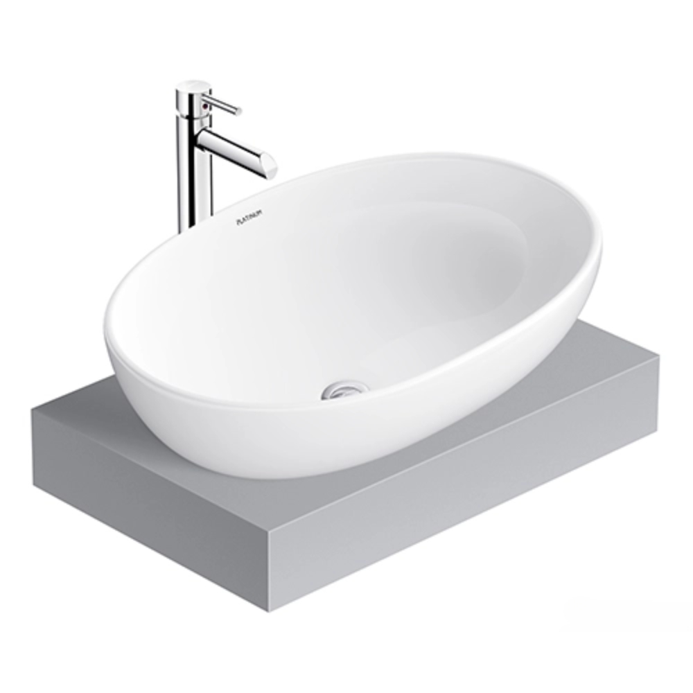 Chậu rửa mặt lavabo đặt bàn Viglacera Platinum P.23.350