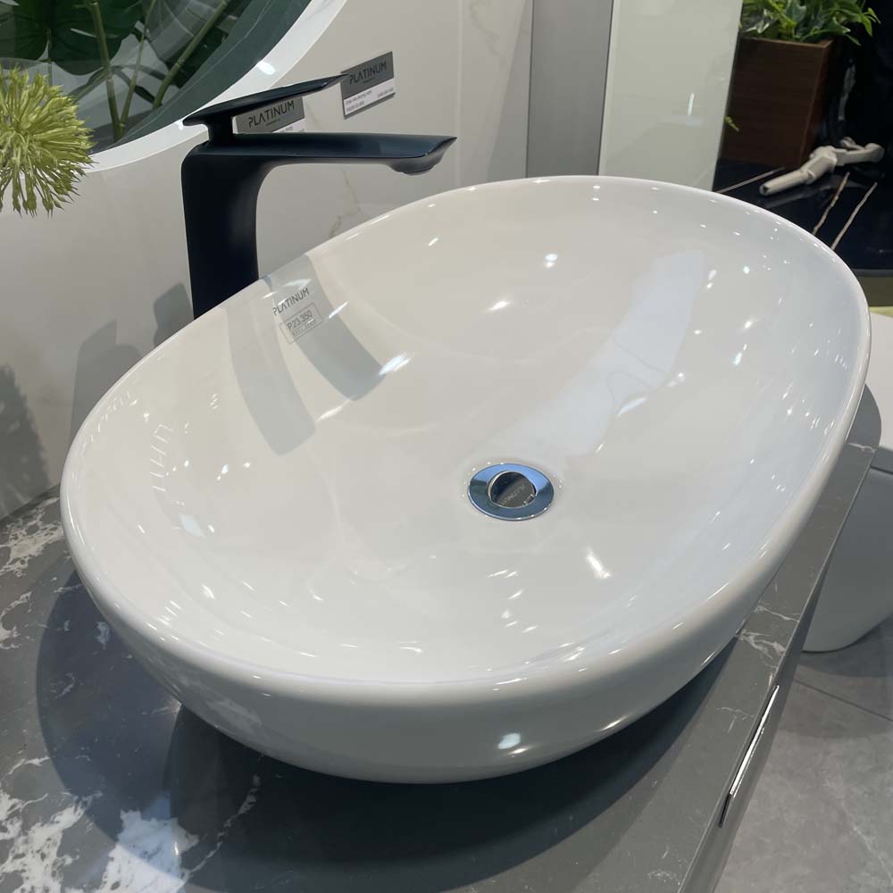 Chậu lavabo đặt bàn Viglacera Platinum P.23.350