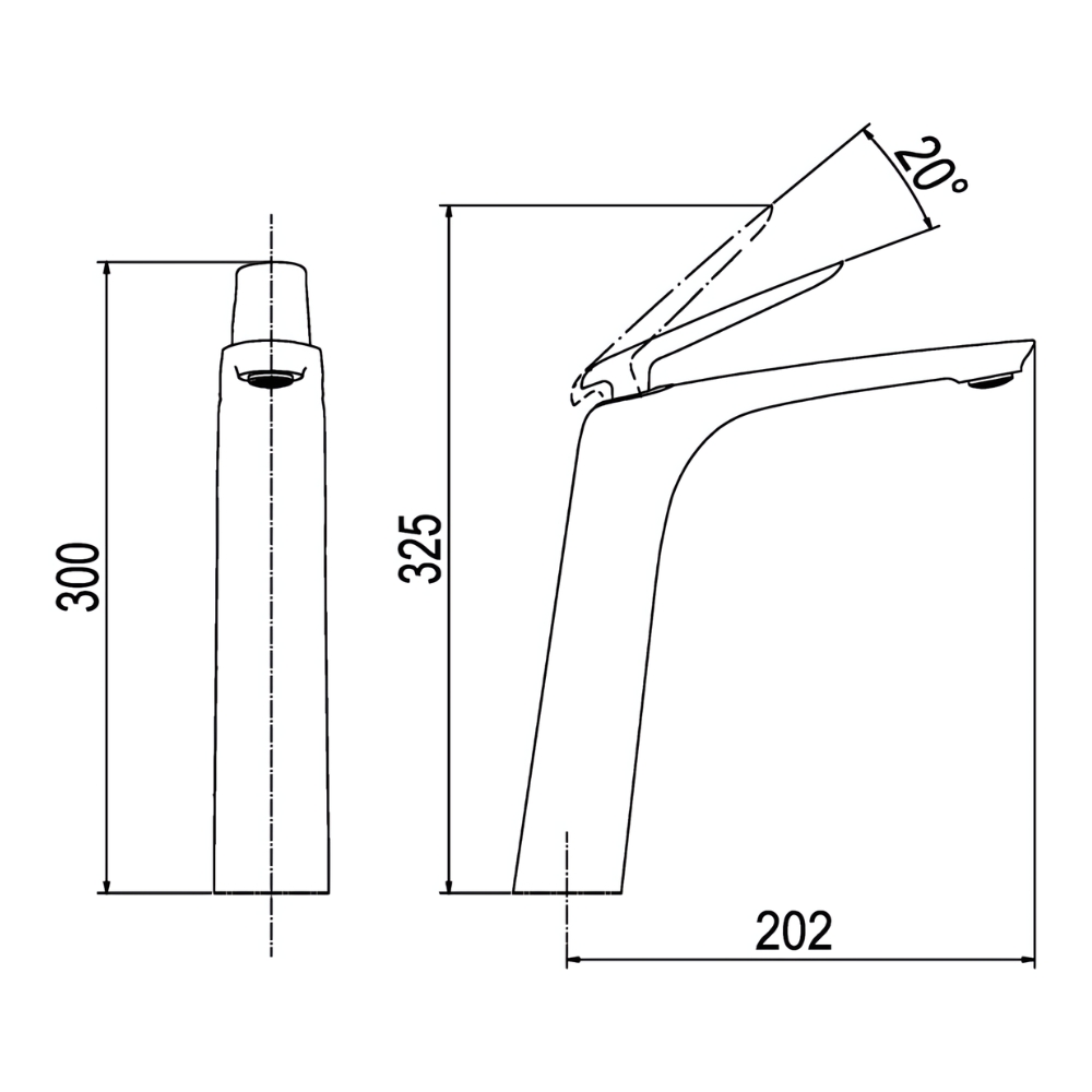 Vòi chậu lavabo nóng lạnh Viglacera Platinum P.52.326