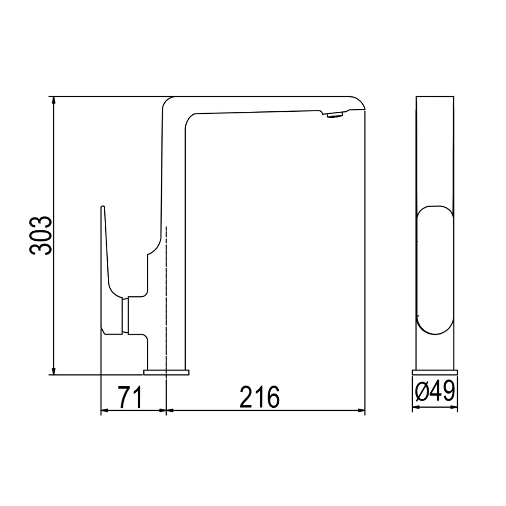 Vòi bếp nóng lạnh Viglacera Platinum PV722.1 (P.55.351)