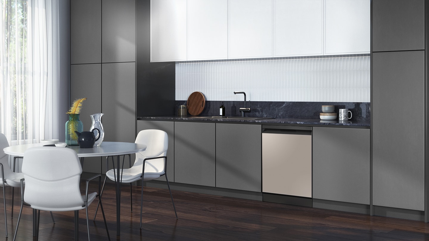 Thông tin sản phẩm máy rửa chén Samsung Bespoke hệ thống rửa xoáy kép Water Jet Clean DW60CB750FAPSV