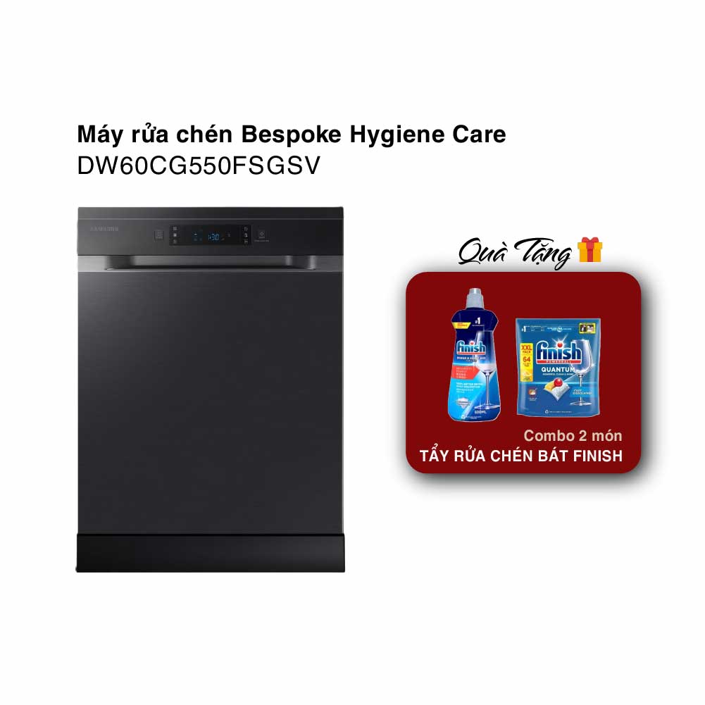 Máy rửa chén Samsung  Bespoke diệt khuẩn chuyên sâu Hygiene Care DW60CG550FSGSV