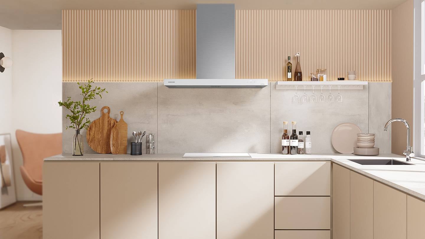 Thông tin sản phẩm máy hút mùi áp tường Samsung Bespoke NK36CB665WWHSV