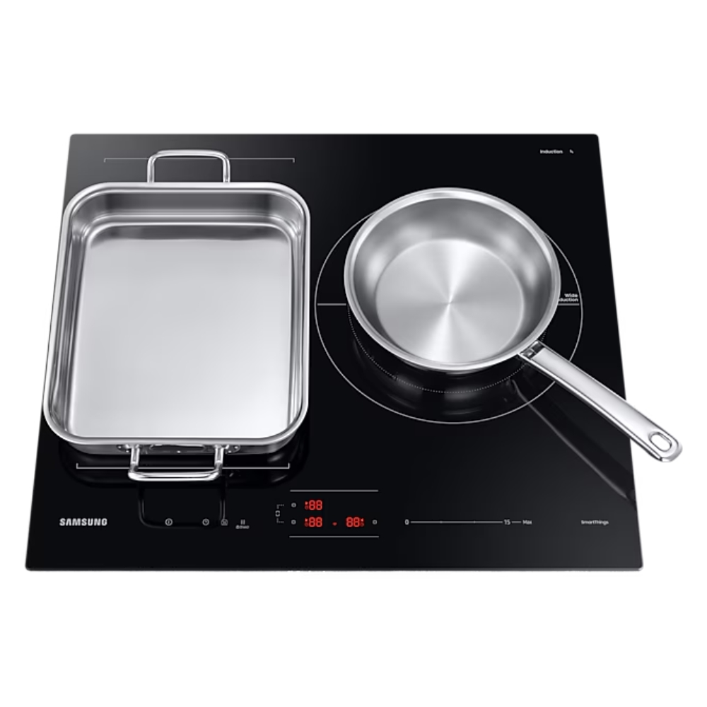 Bếp từ Samsung Bespoke 3 vùng nấu linh hoạt Flex Zone NZ63B5046FK/SV