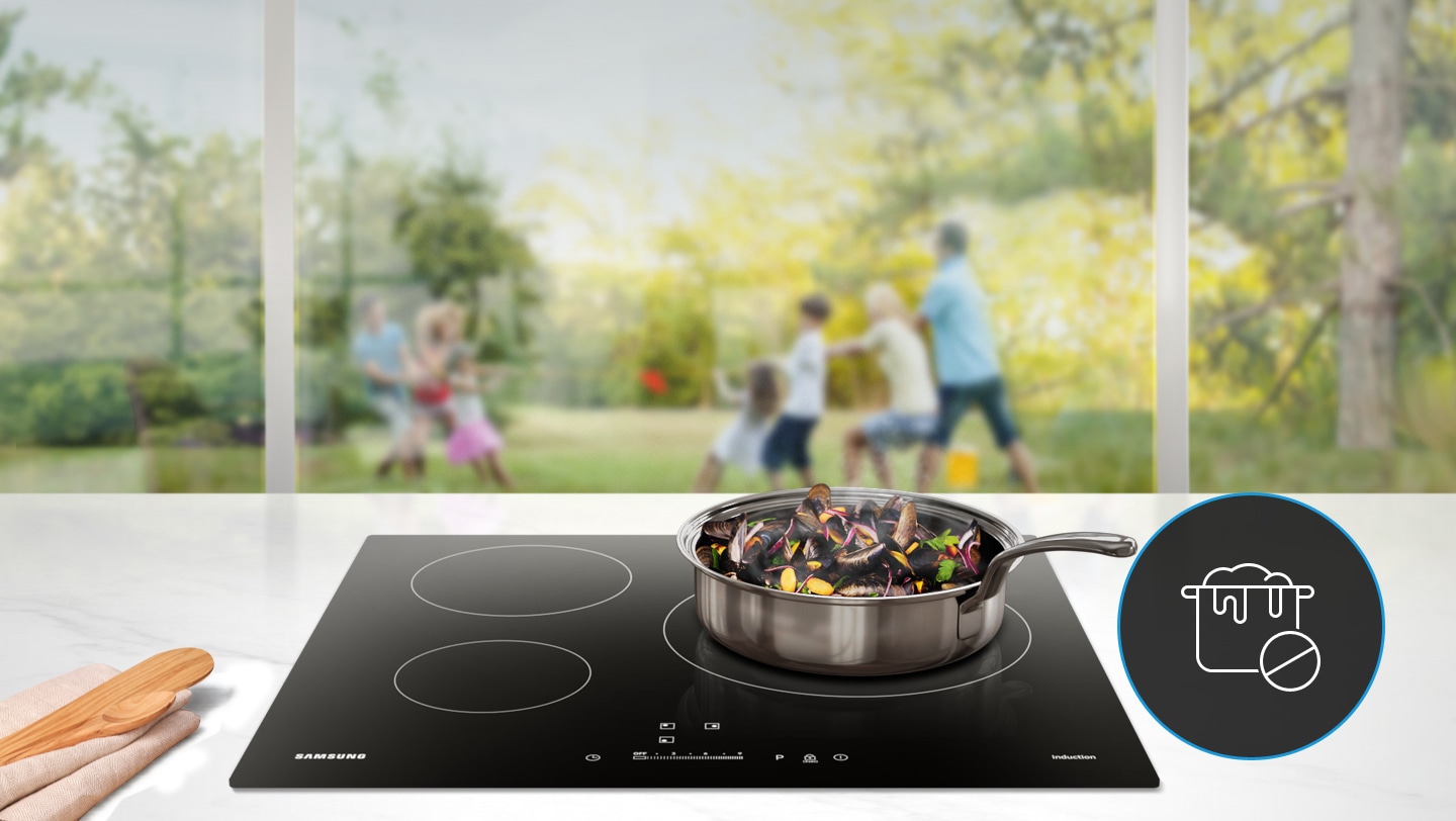 Bếp từ Samsung Bespoke 4 vùng nấu linh hoạt Dual Flex NZ64B5066FK/SV