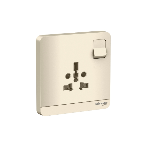 Bộ ổ cắm đơn đa năng 16A có công tắc Schneider AvatarOn E8315TS