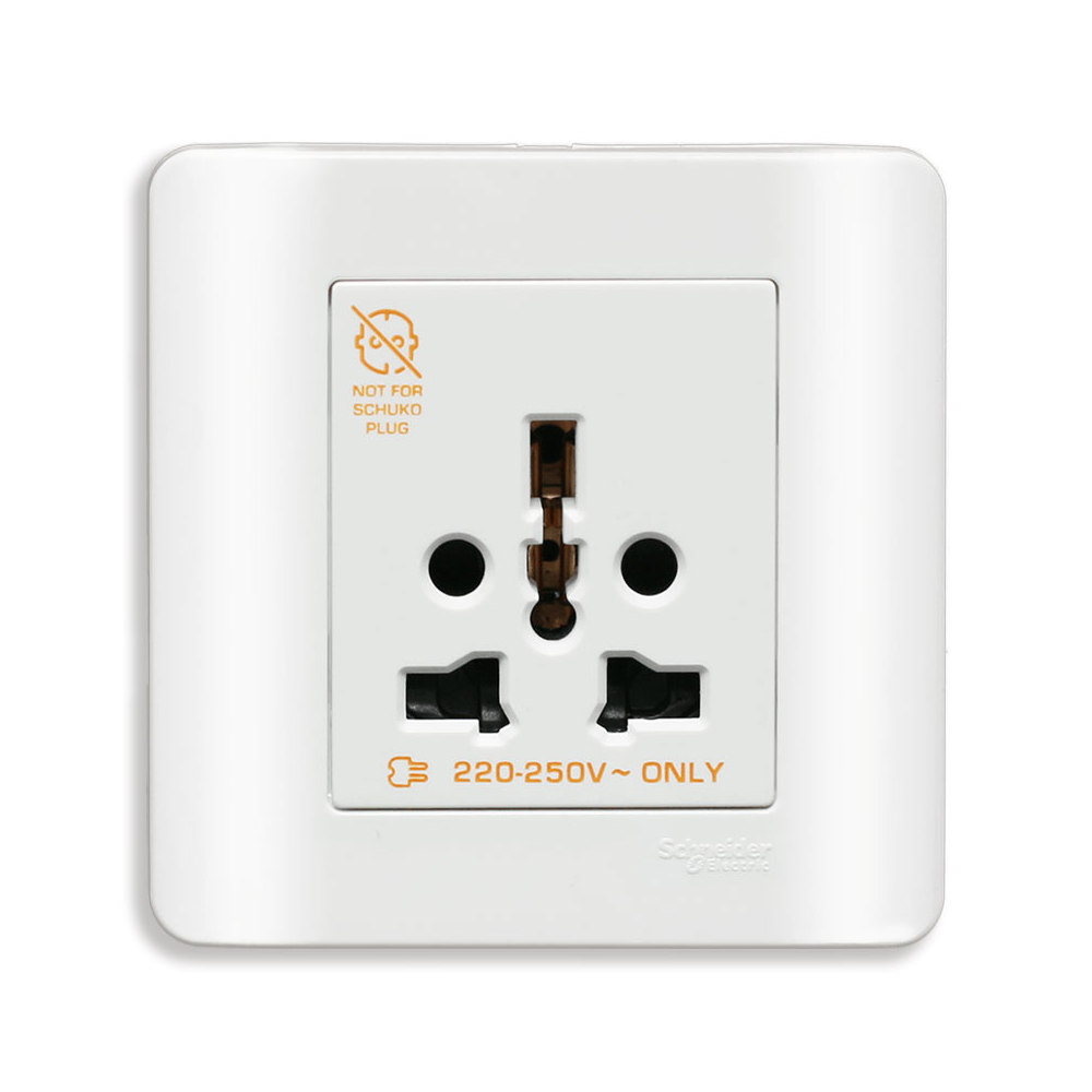 Bộ ổ cắm đơn đa năng 16A Schneider Zencelo E84426