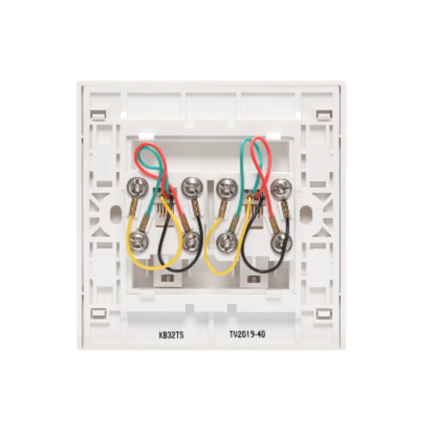 Bộ ổ cắm điện thoại đôi Schneider Vivace KB32TS