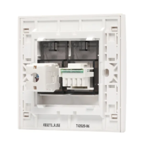 Bộ ổ cắm điện thoại và mạng cat5e Schneider Vivace KB32TS_RJ5E