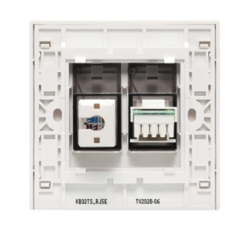 Bộ ổ cắm điện thoại và mạng cat5e Schneider Vivace KB32TS_RJ5E