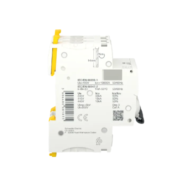 Cầu dao tự động Acti9 MCB iC60H 3P 10kA 400V C curve Schneider A9F843
