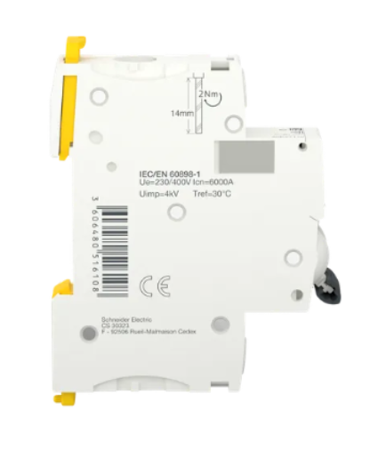 Cầu dao tự động Acti9 iK60N MCB 1P 6kA 230V C curve Schneider A9K2-1