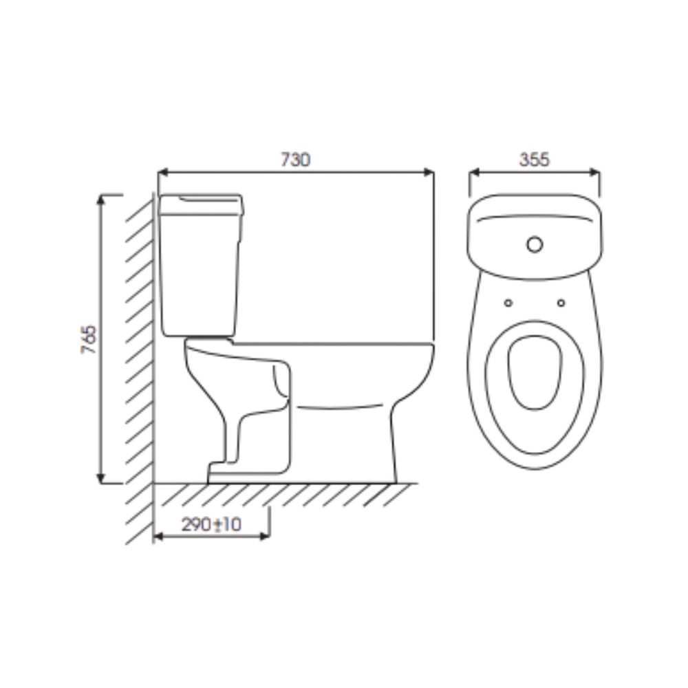 Bồn cầu 2 khối Queen Thiên Thanh CD44
