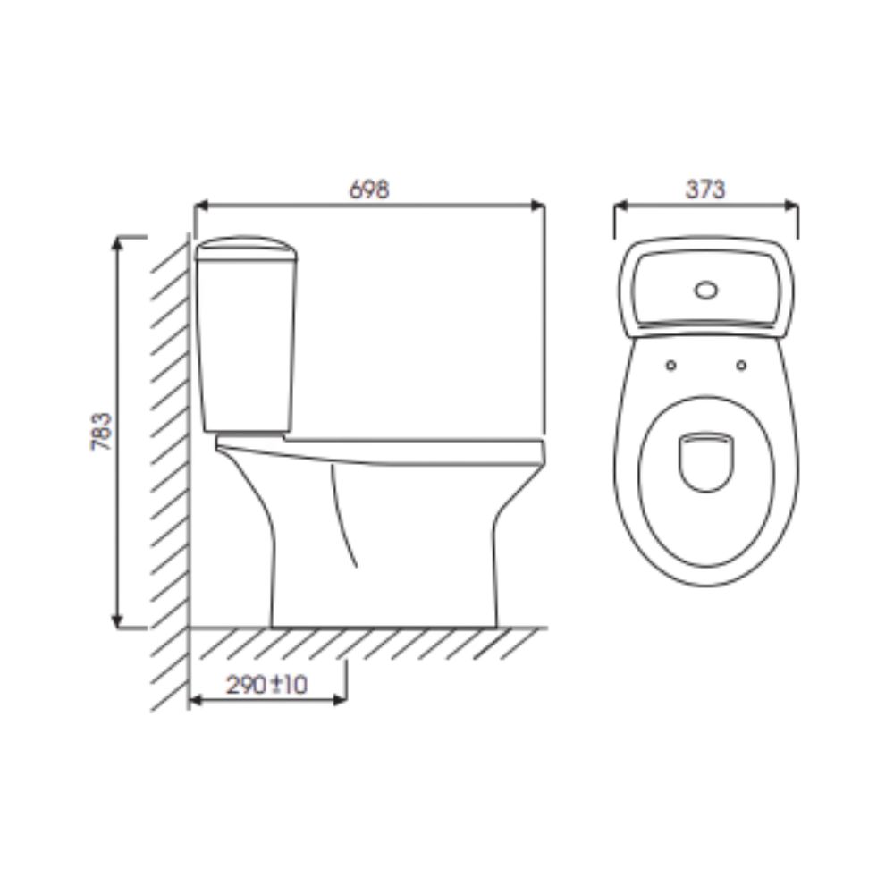 Bồn cầu 2 khối Sand Thiên Thanh CD64