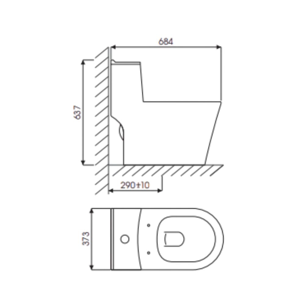 Bồn cầu 1 khối Sun Thiên Thanh CK39