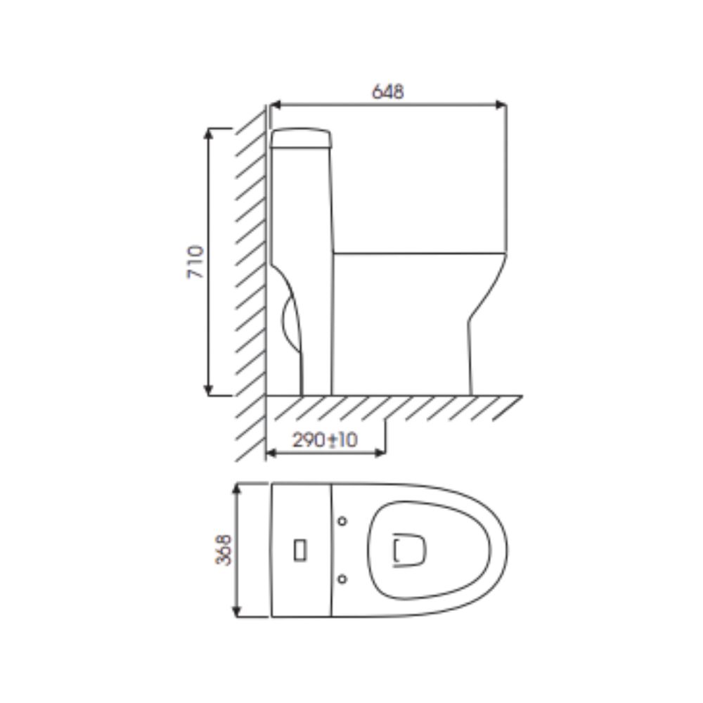 Bồn cầu 1 khối Water Thiên Thanh CK67