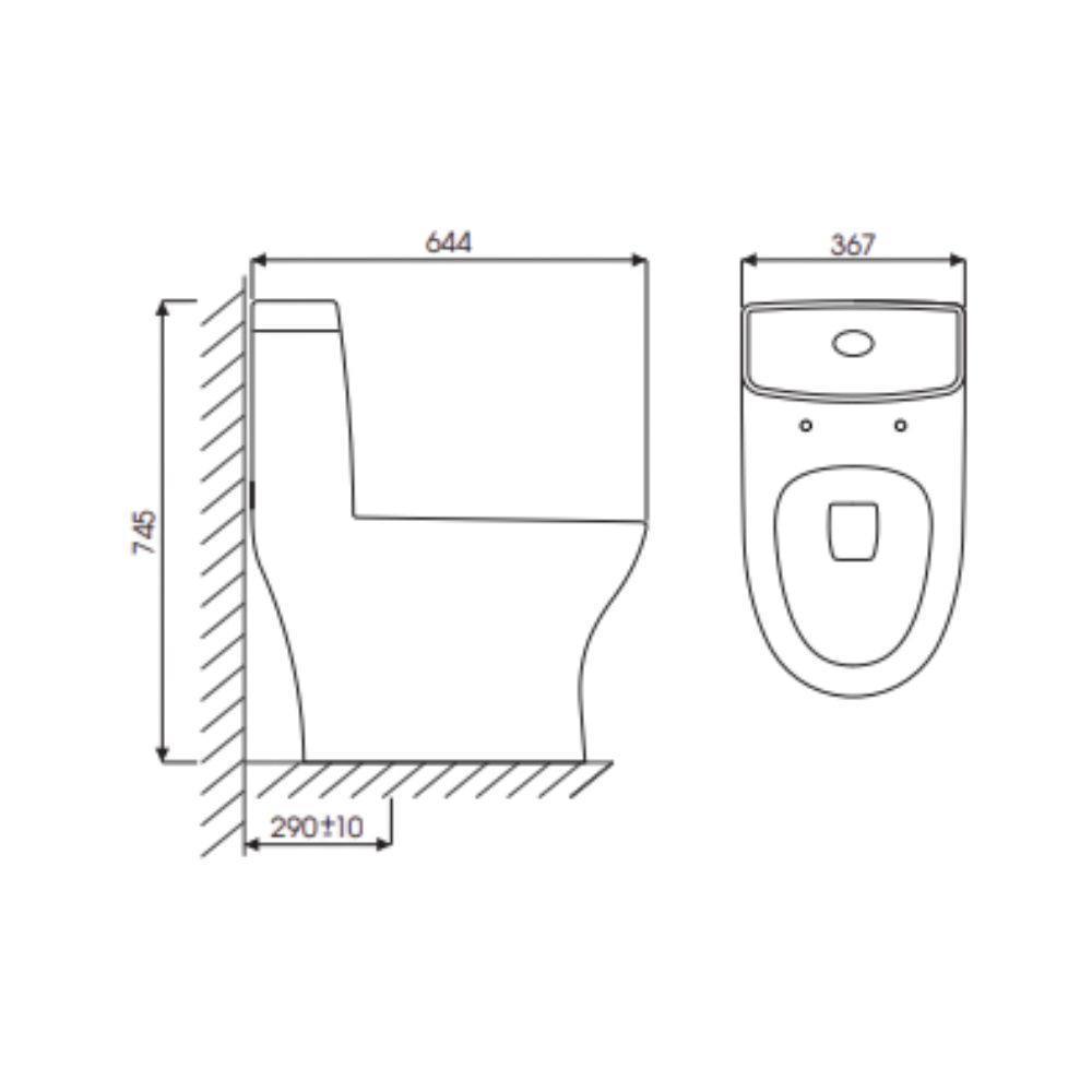 Bồn cầu 1 khối Canal Thiên Thanh CK72