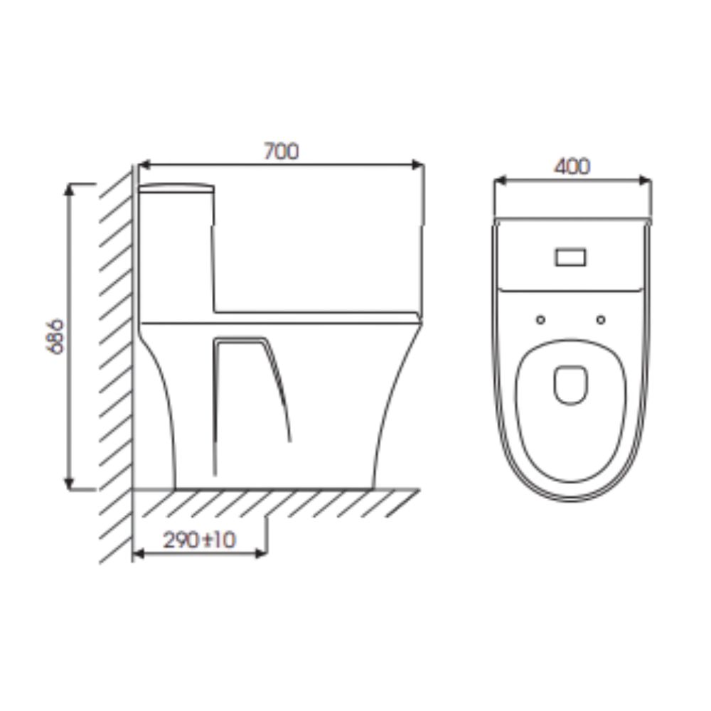 Bồn cầu 1 khối Venus Thiên Thanh CK86