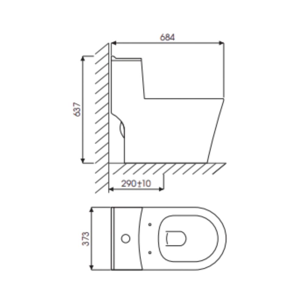 Bồn cầu 1 khối Lux Thiên Thanh CK99