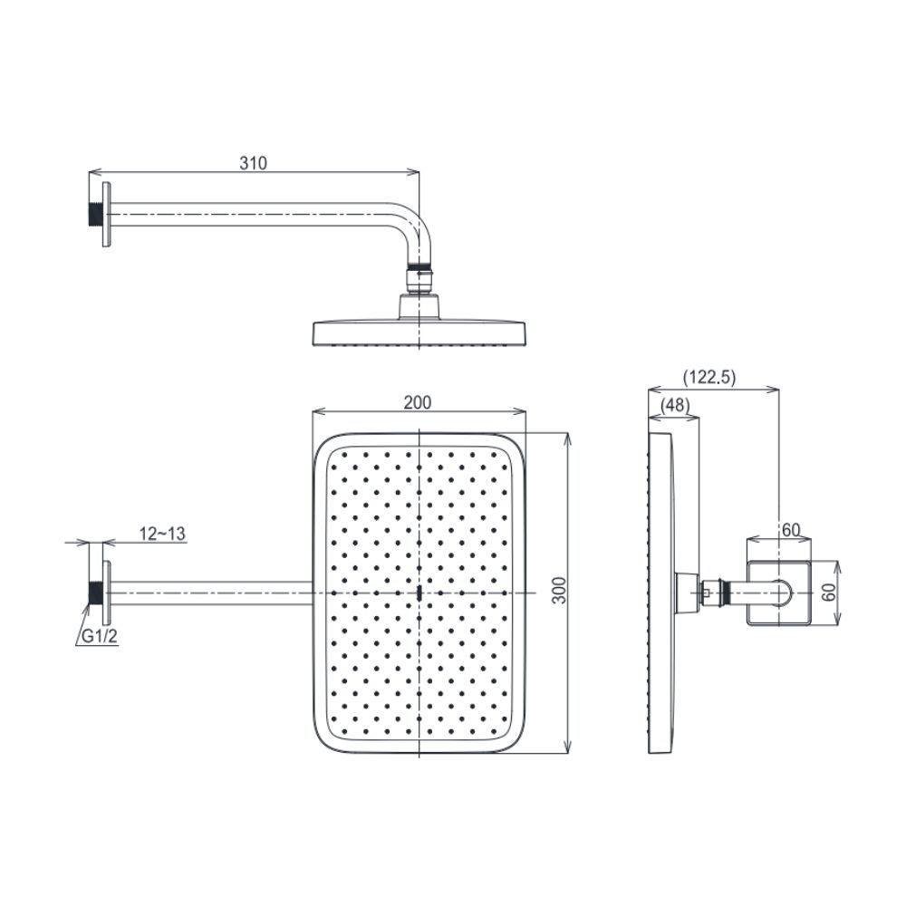 Bản vẽ kỹ thuật bát sen gắn tường TOTO TBW10020V
