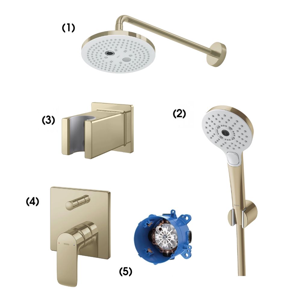 Set sen tắm âm tường 2 đường nước nóng lạnh TOTO TBW01004A TBW01010A