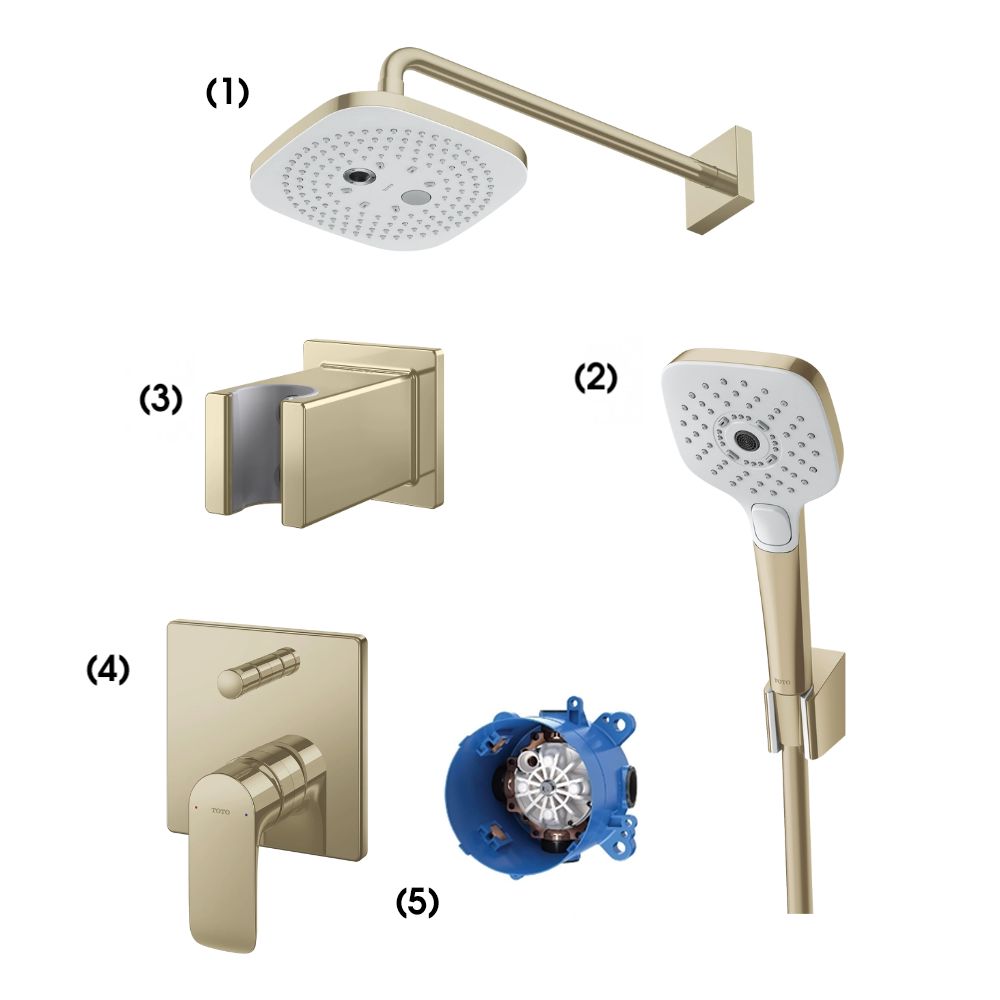 Set sen tắm âm tường 2 đường nước nóng lạnh TOTO TBW02004A TBW02006B
